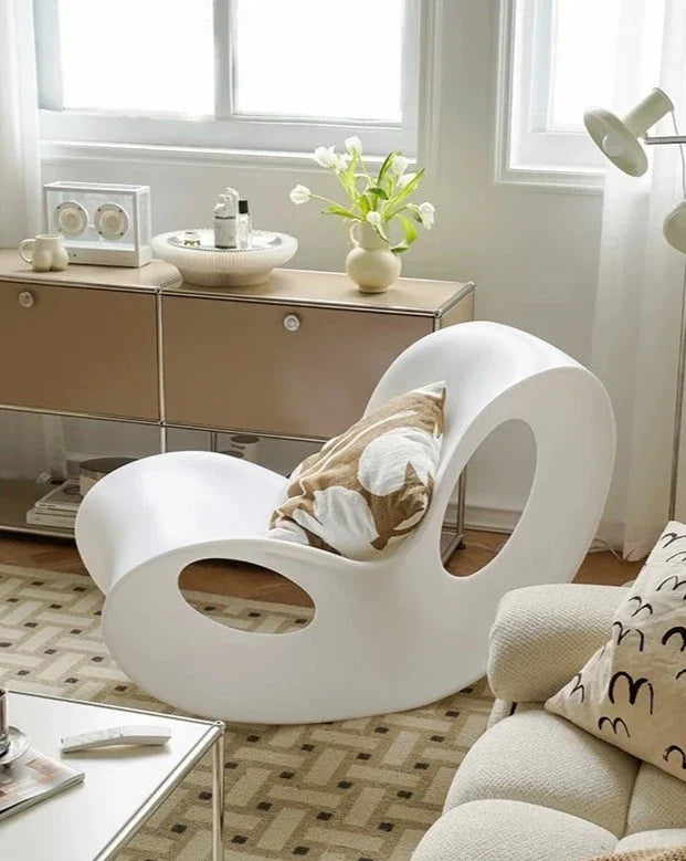 Lazy Lounge Chair - Modern PE Plastic Seat