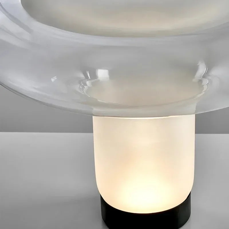 Glass Mushroom Lamp – Minimalist Table Lamp with Warm White Light