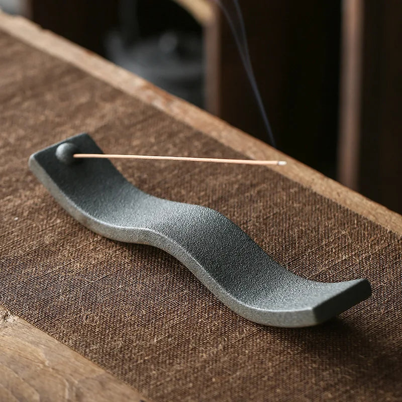 Ceramic Incense Holder - Wave Design Burner