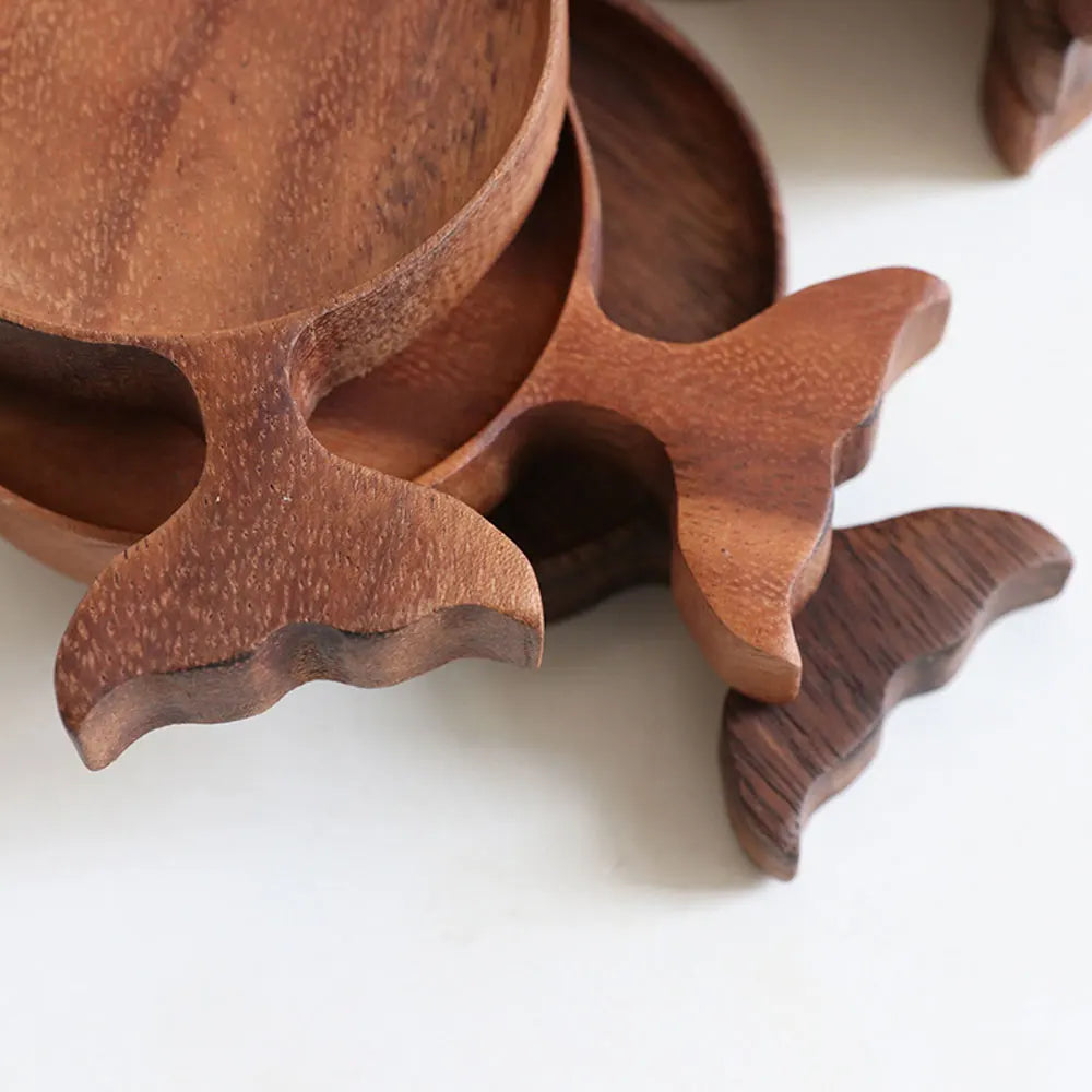 Wooden Fish Tray - Japanese Style Snack Coaster