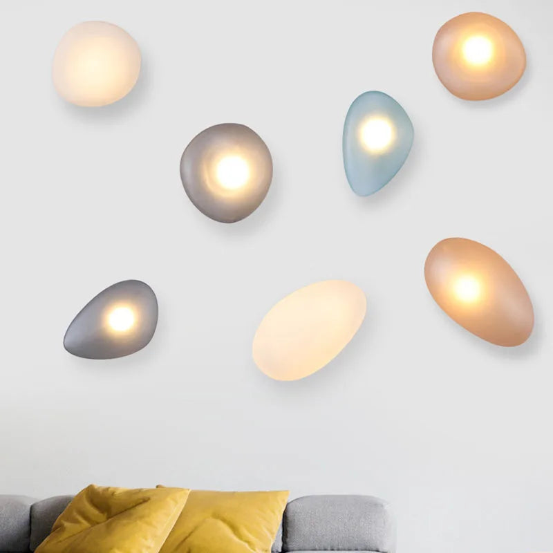 Japanese Pebble Wall Lamp - Modern LED Sconce