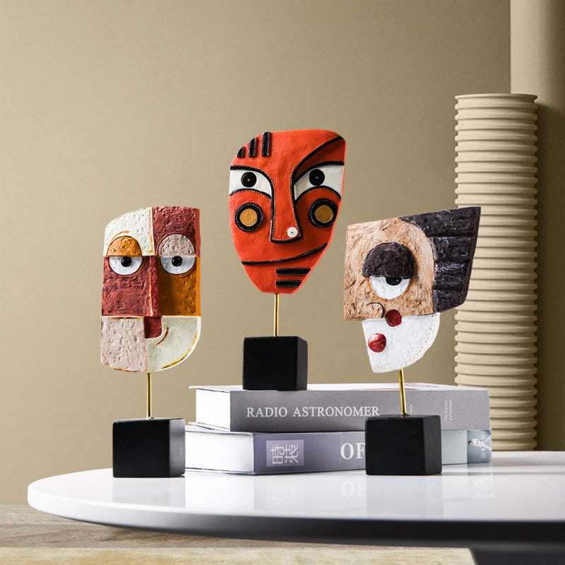 Hand-Crafted Face Mask - Resin Art Sculpture