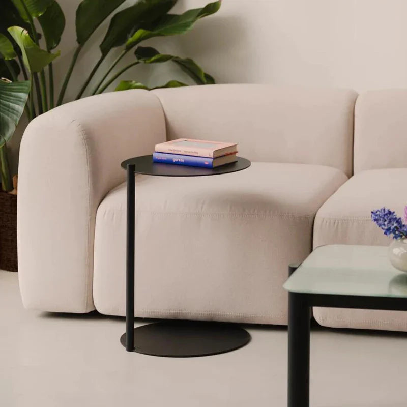 Circle Top Side Table - Industrial Metal Accent