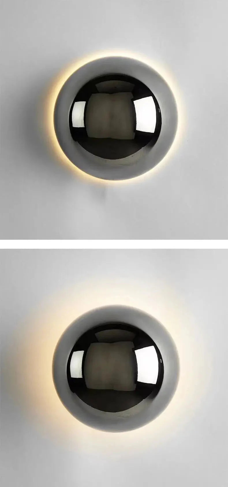 Minimalist Metal Wall Lamp - Nordichome Modern Dome Light Fixture