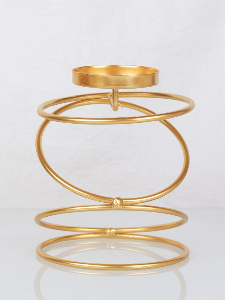 Coil Metal Candle Holders - Unique Spiral Candle Stands