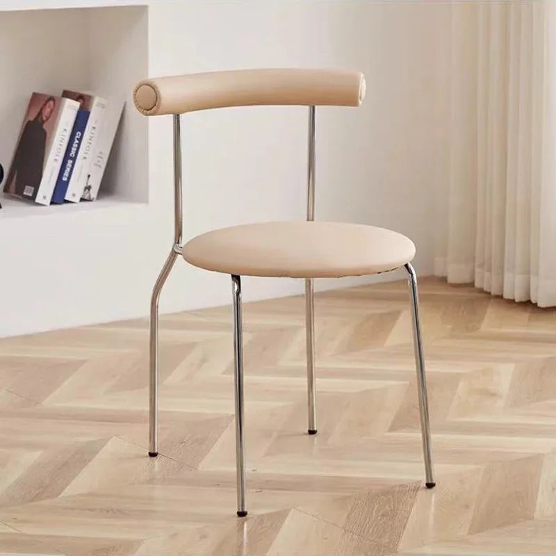 Minimalist Metal Frame Chair - Nordic Dining Seat