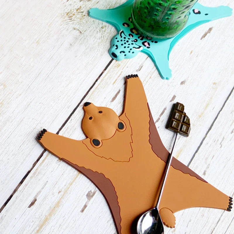Silicone Animal Coaster - Heat Resistant, Non Slip Drink Mat
