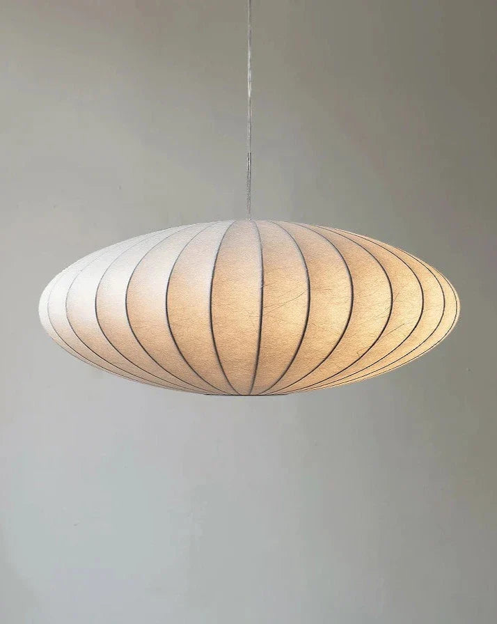 Japanese Silk Chandelier | Elegant Wabi-Sabi Ceiling Lamp