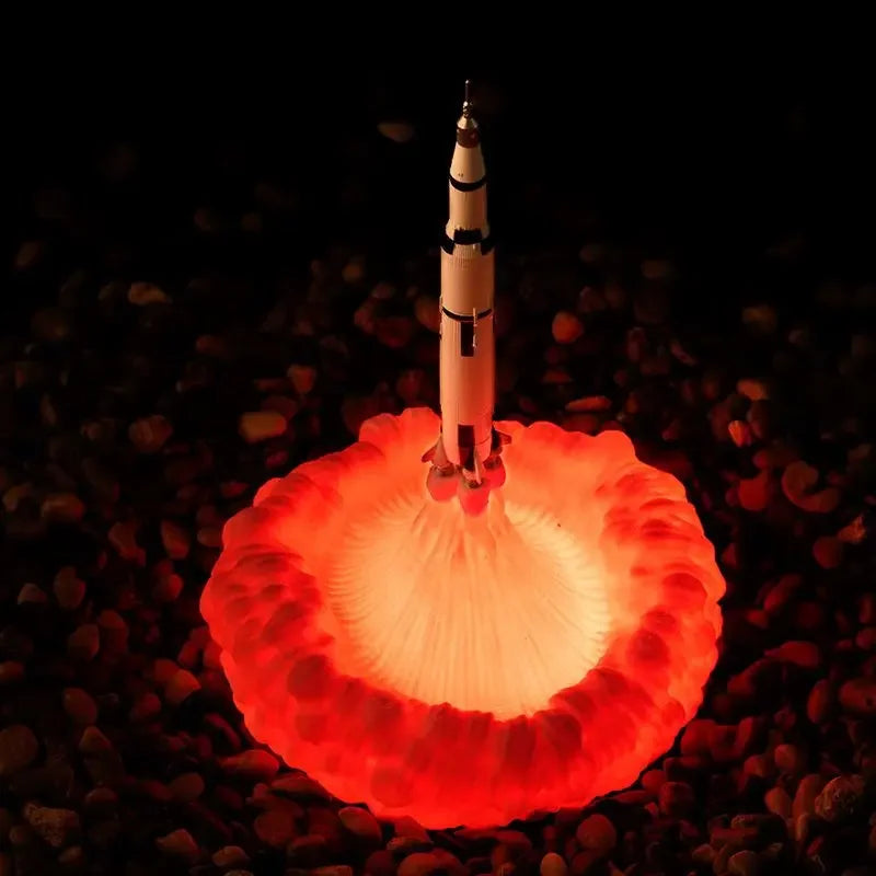 Portable Rocket Lamp | Compact Rechargeable Table Light