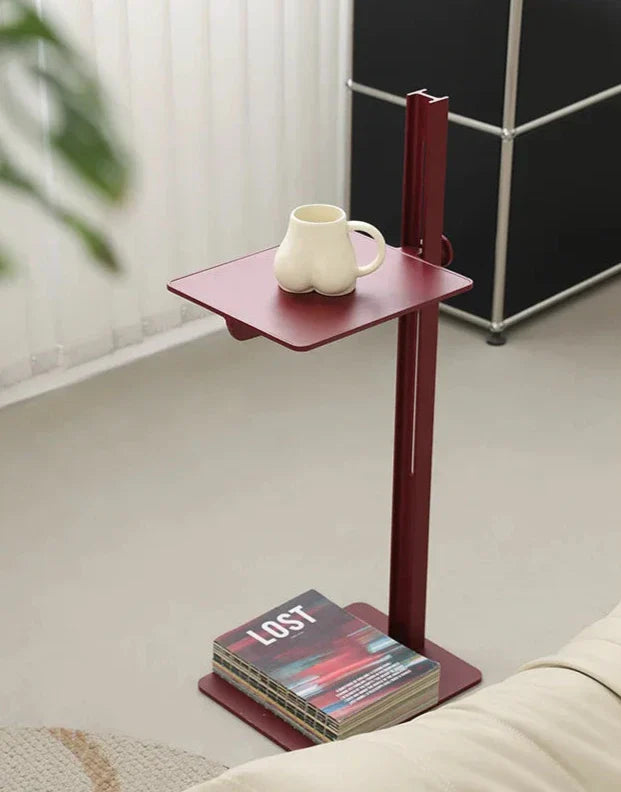Adjustable Height Side Table - Metal Scandinavian Design
