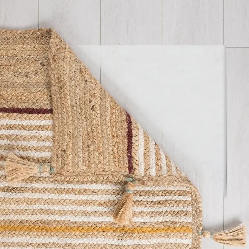 Jute Braided Rug – Handmade Indian Area Mat