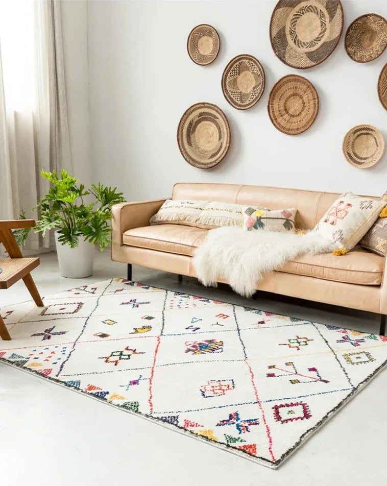 Morocco Style Rug – Abstract Area Rug, Handcrafted Art Carpet