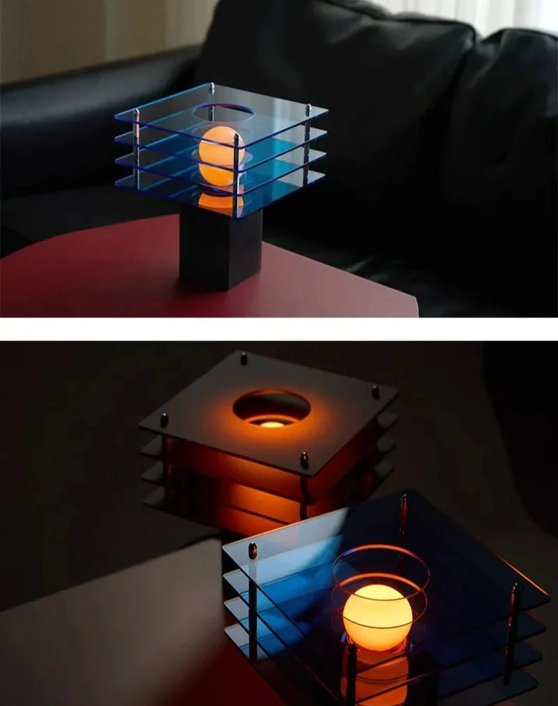 Layered Acrylic Table Lamp – Modern Desk Light