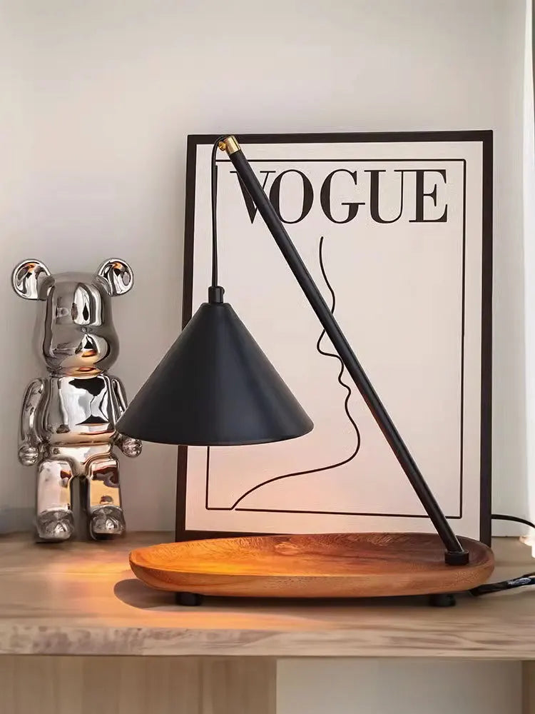 Candle Warmer Lamp | Industrial Cone Tabletop Ambient Light