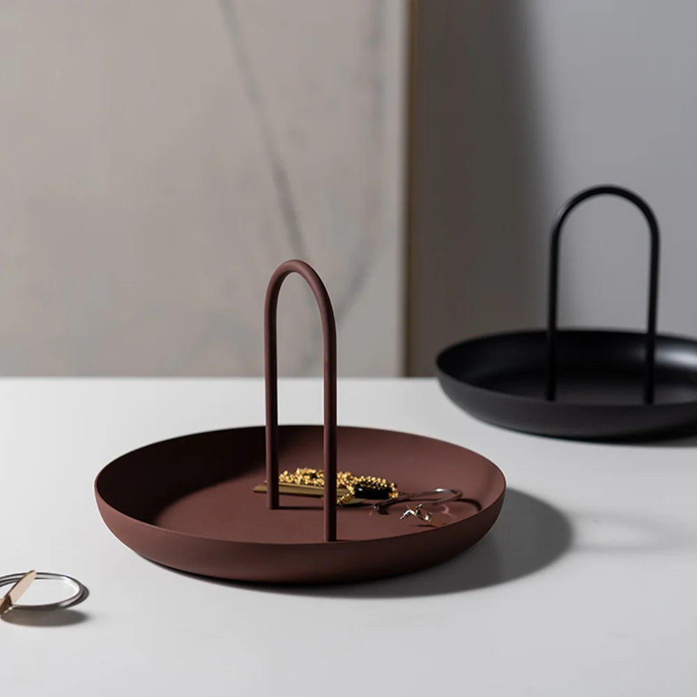 Nordic Round Tray - Functional ABS Home Decor Organizer
