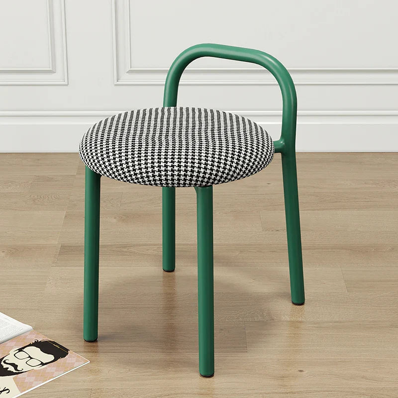 Mid-Century Modern Chair - Green Minimalist Metal Dining Seat