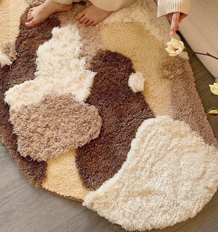 Brown Moss Rug - Hand Crafted 23.5x47.2 Anti Slip