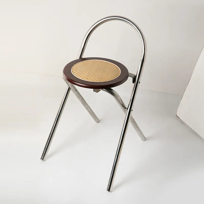 French Rattan Chair – Folding Dining Seat With Durable Woven Design