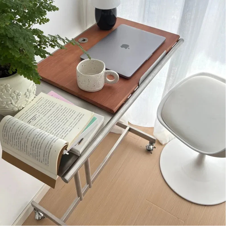 Mid-Century Laptop Table | Solid Wood Compact Work Table