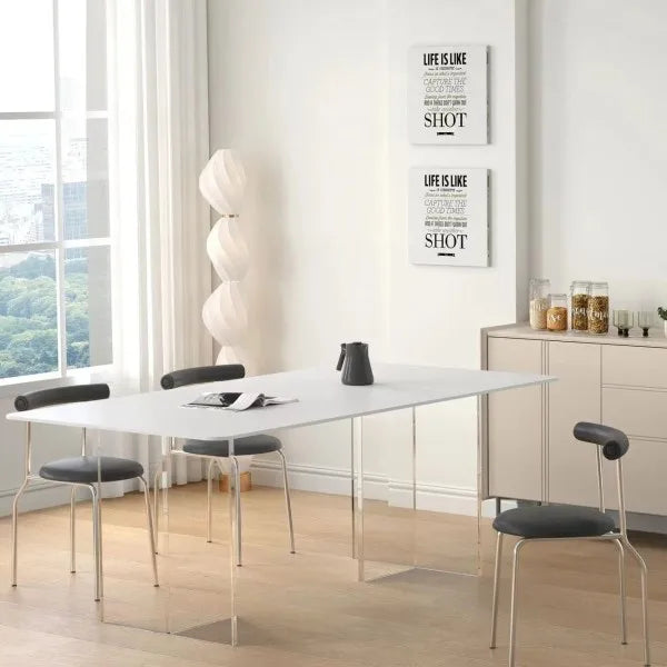 Minimalist Metal Frame Chair - Nordic Dining Seat