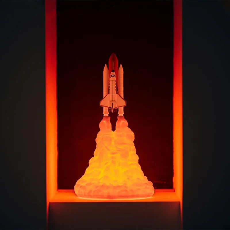 Portable Rocket Lamp | Compact Rechargeable Table Light