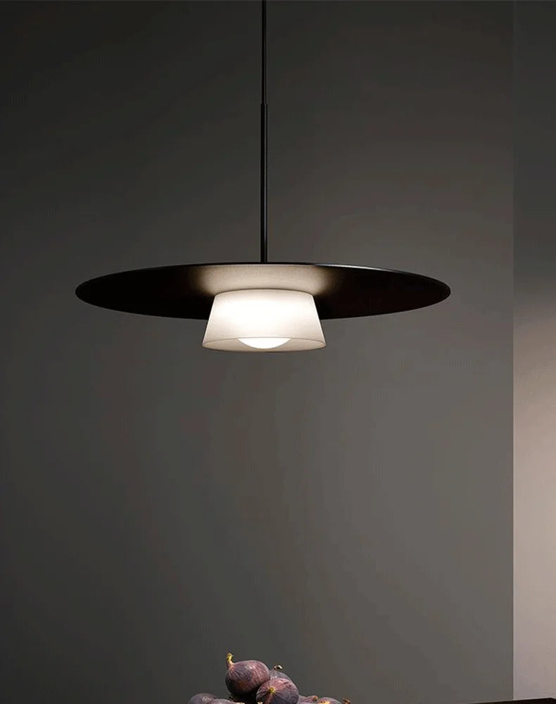 Pendant Ceiling Light - Thin Round Metal Plate Modern LED