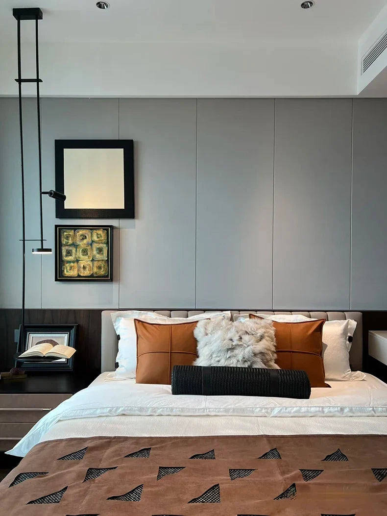Black Metal Ceiling Lamp – Adjustable Spotlights & Shelf