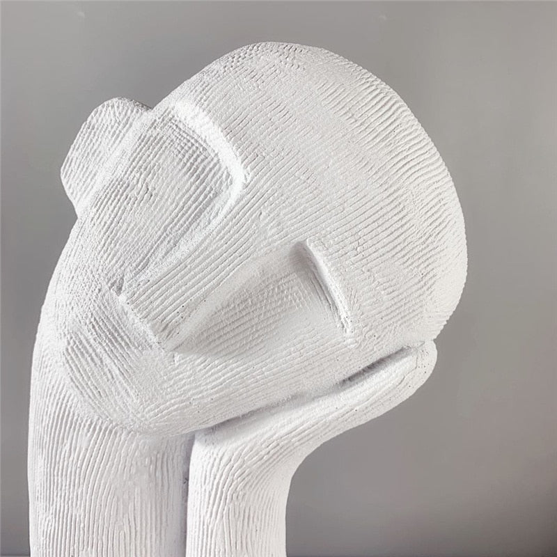 Minimalist Figure Sculpture - Abstract Resin Ornament