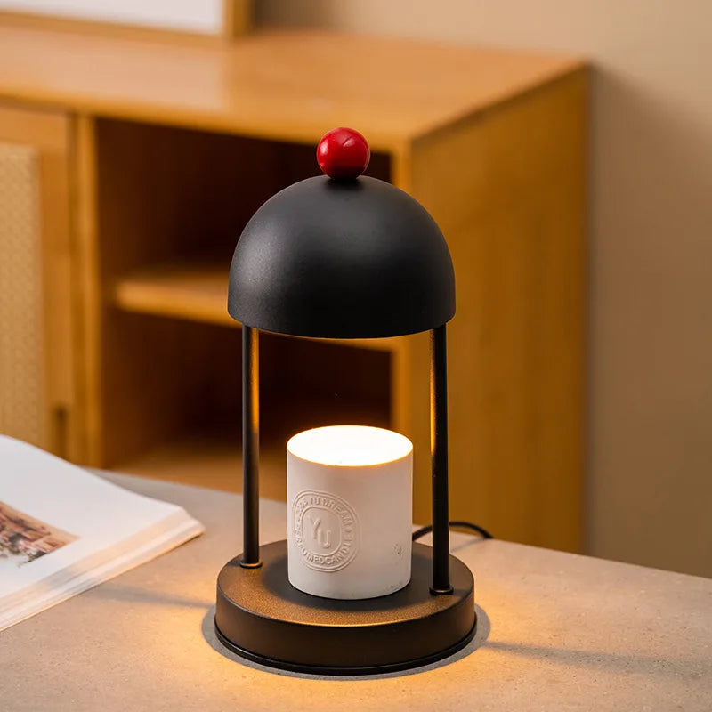 Modern Candle Warmer - Red Metal Electric Lamp