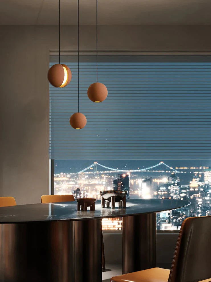 Cement Ceiling Light - Moon & Planet Ball Pendant
