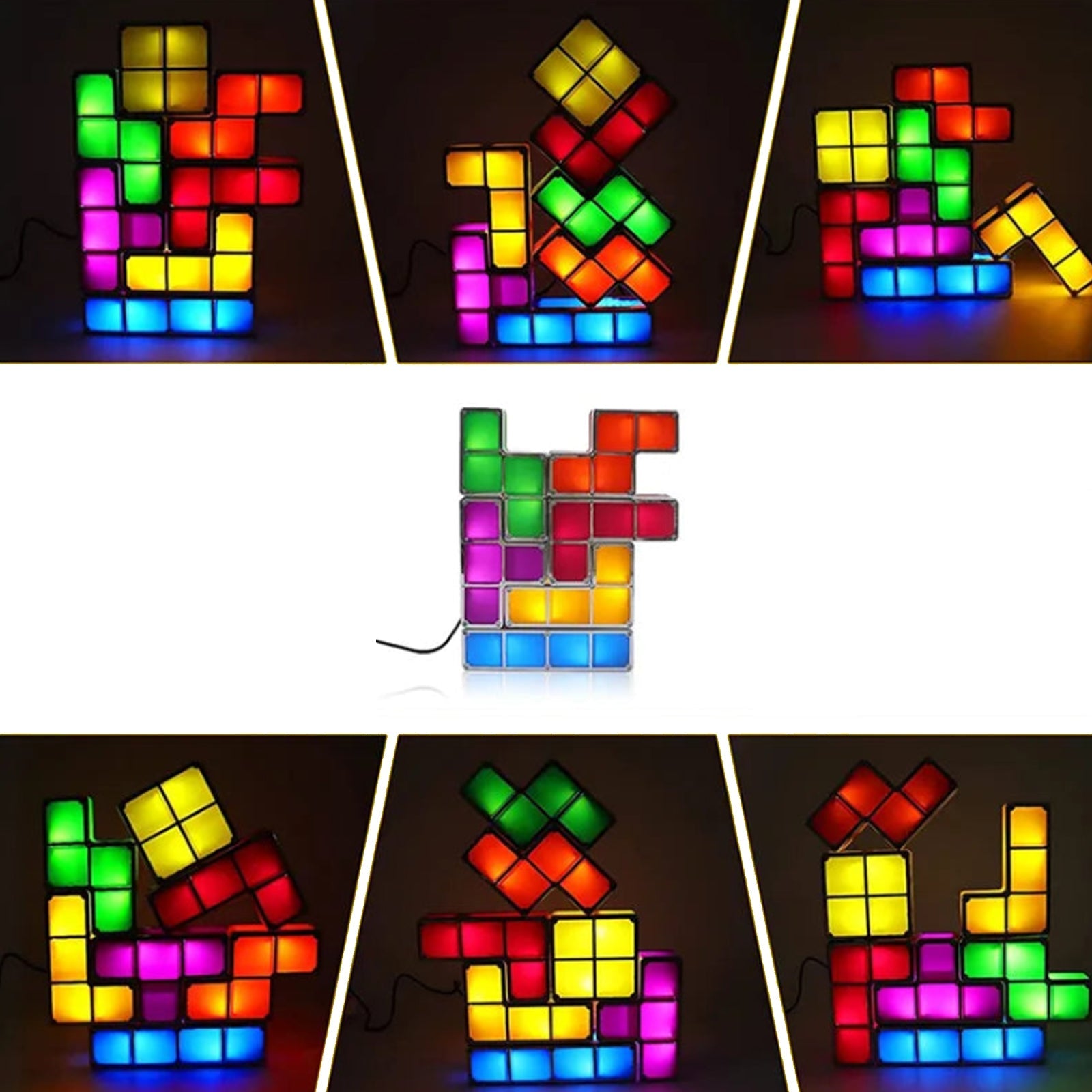 Stackable Table Lamp - Soft Mood Lighting With Knob Switch