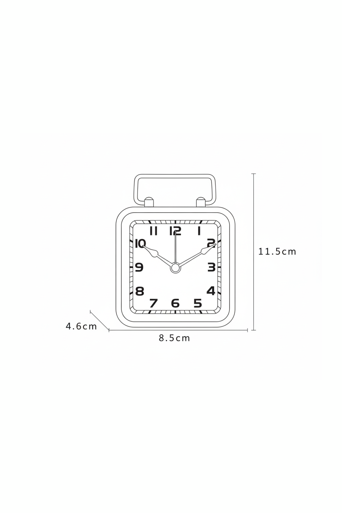 KRONOS SQUARE | Retro Analog Desk Clock