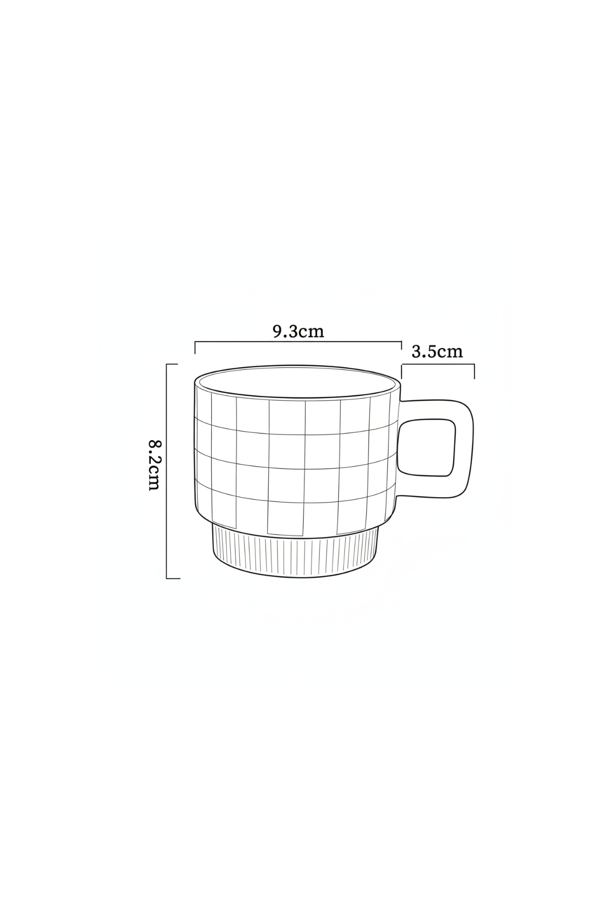 VIBE | Retro Checker & Wavy Ceramic Mug Set