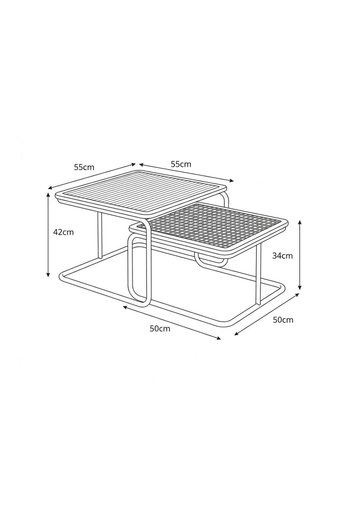 RATTAN-MODERNE | Retro Nordic Coffee Table