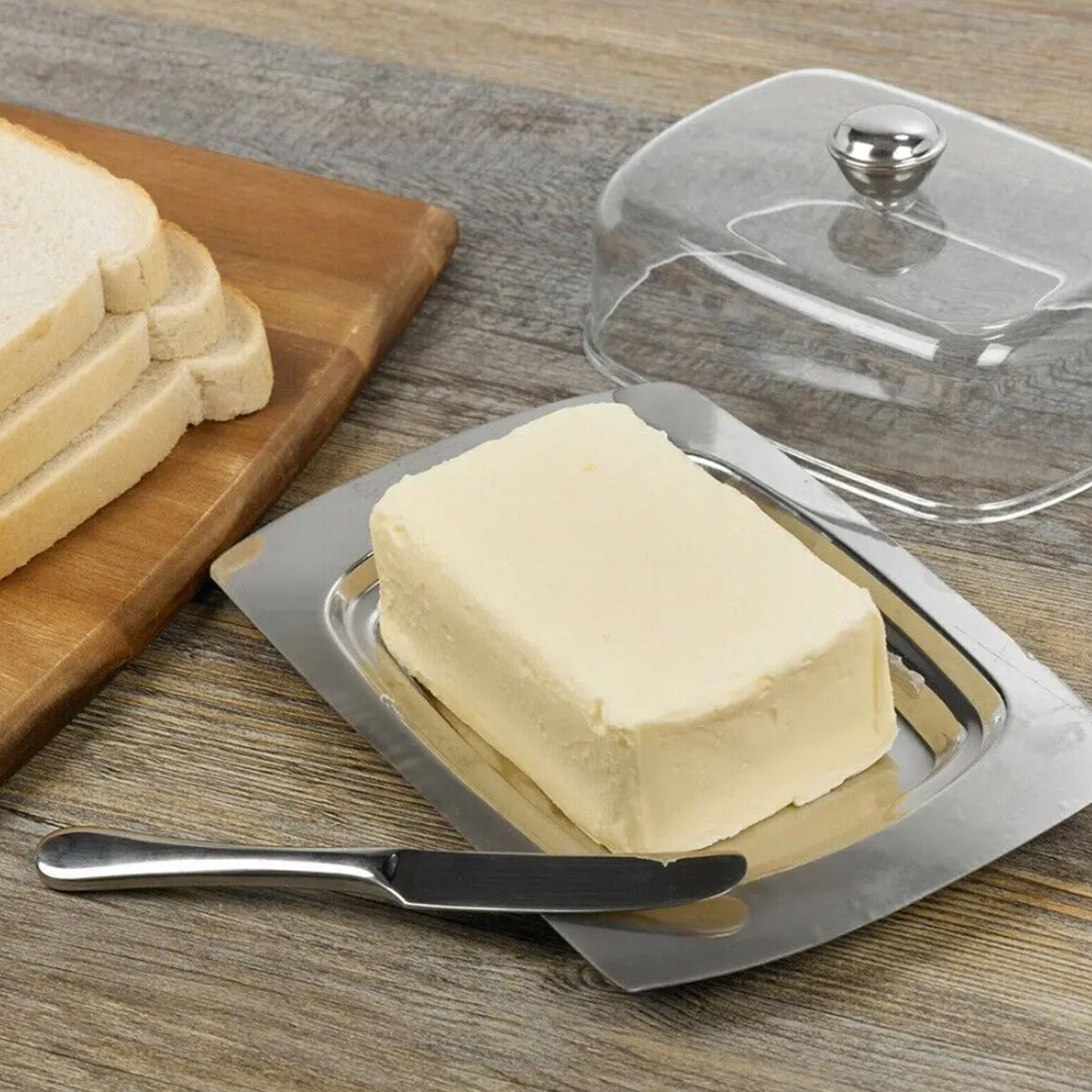 Stainless Steel Butter Dish | Easy Spread Container