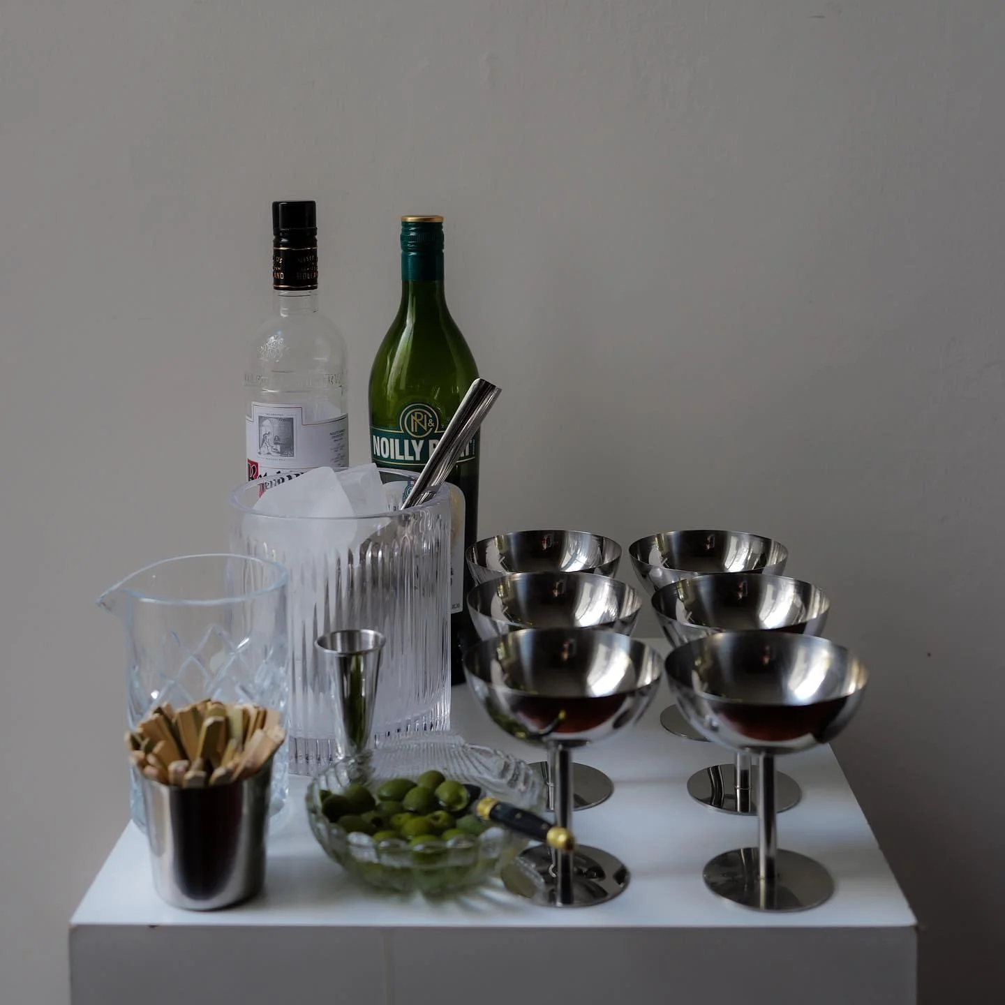 Stainless steel martini coupe