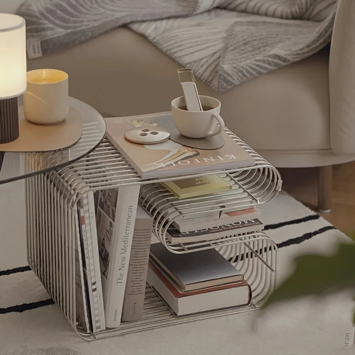 Geometric Magazine Rack - Structured Symmetry Organizer