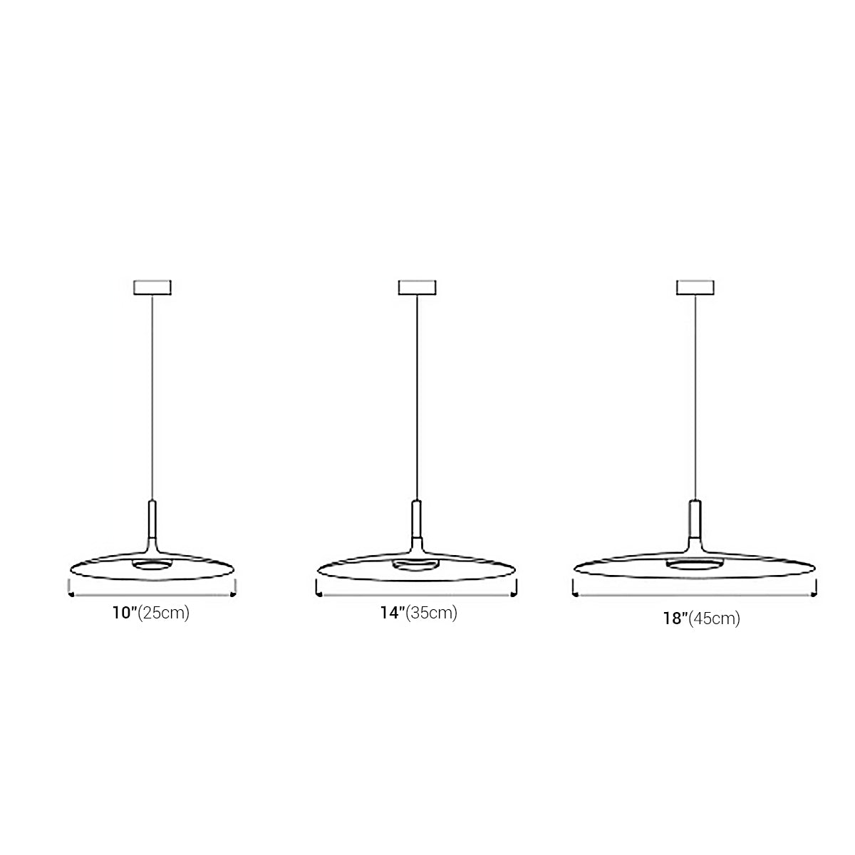 Minimalist Ceiling Light - Aluminium Pendant Lamp With Adjustable Wire
