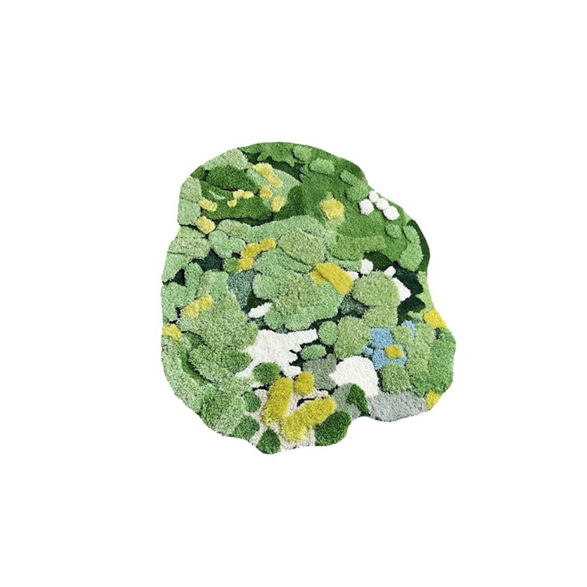 Green Moss Rug – Large Hand Crafted 3D Texture