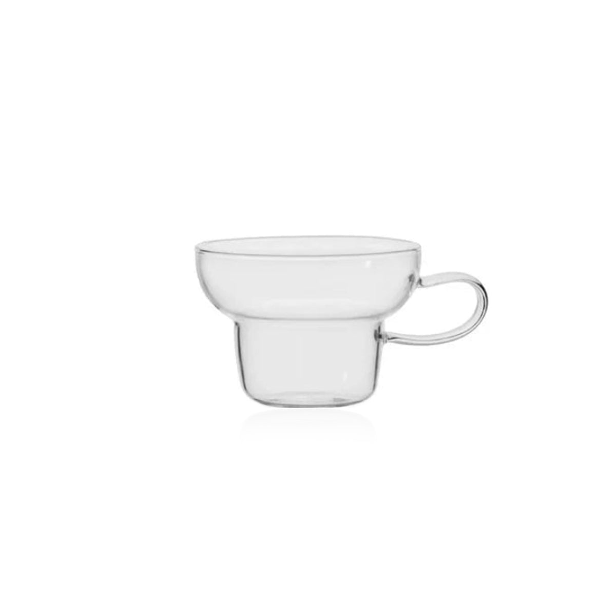 Transparent Glass Mug - Vintage Colored Drinkware 400ml