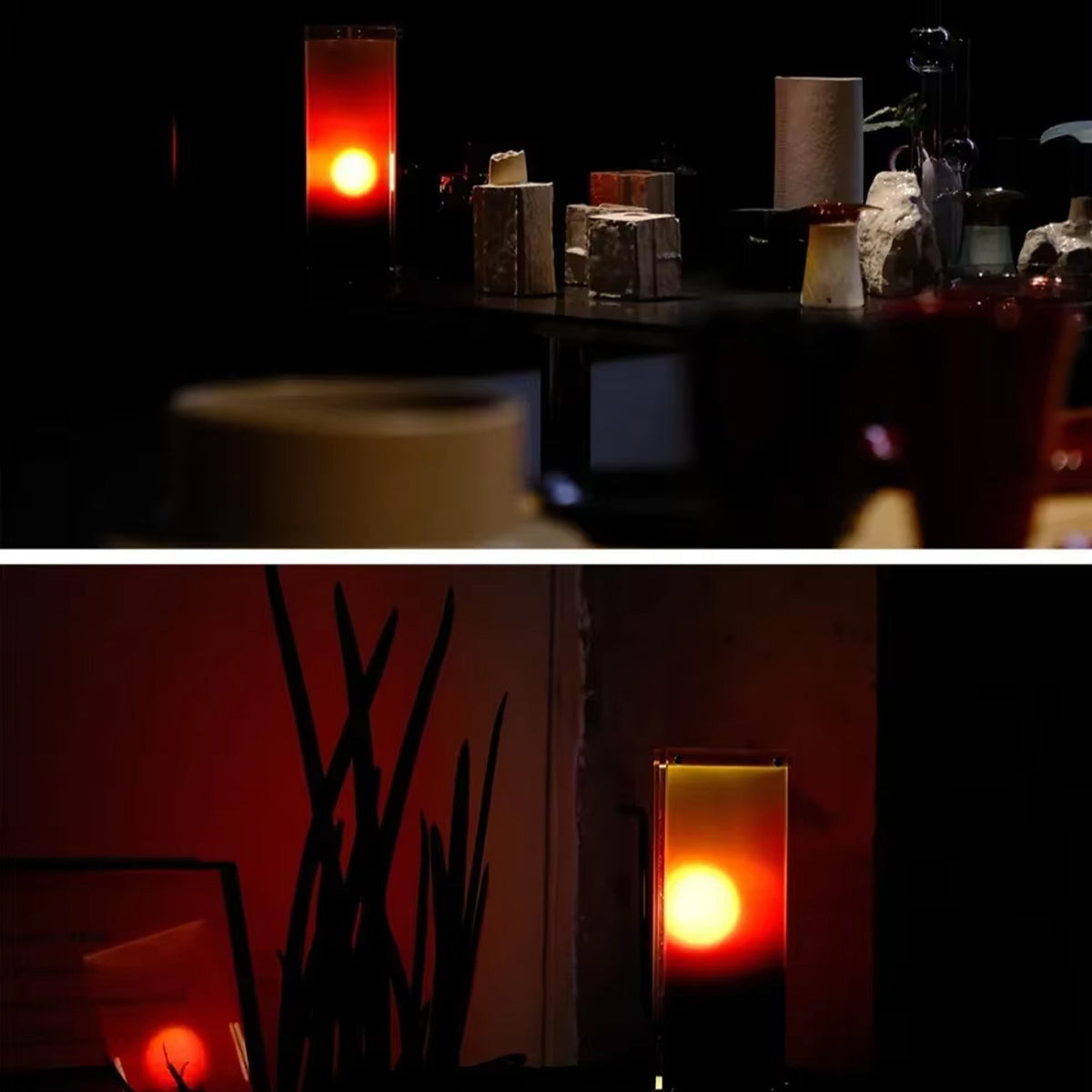 Acrylic Table Lamp - Industrial Sunset Glow Lamp