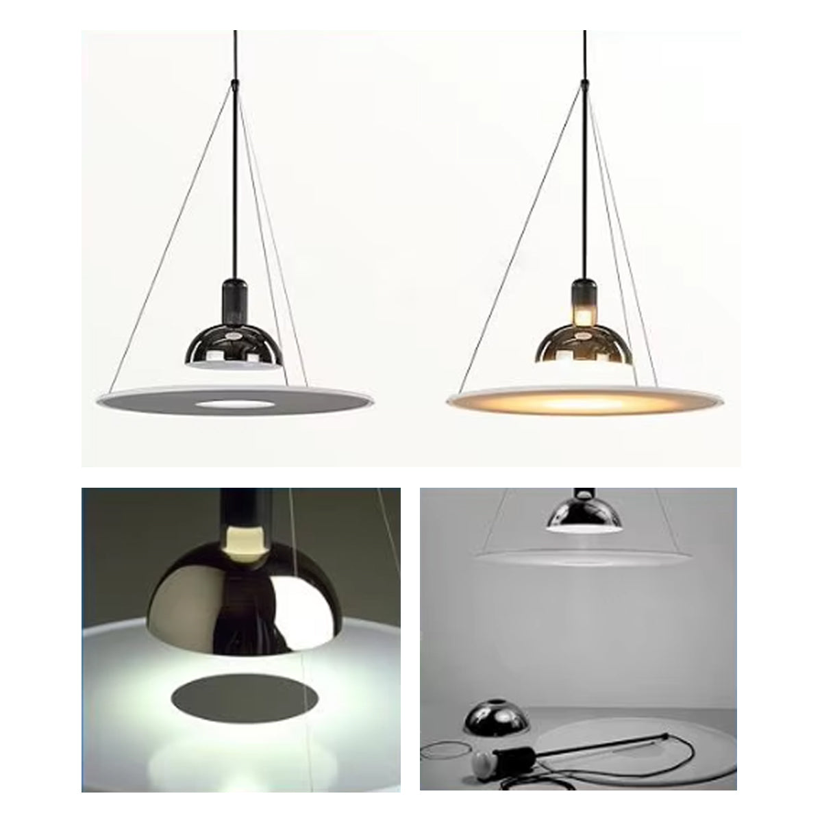 UFO LED Chandelier - Italian Wired Suspension Lamp
