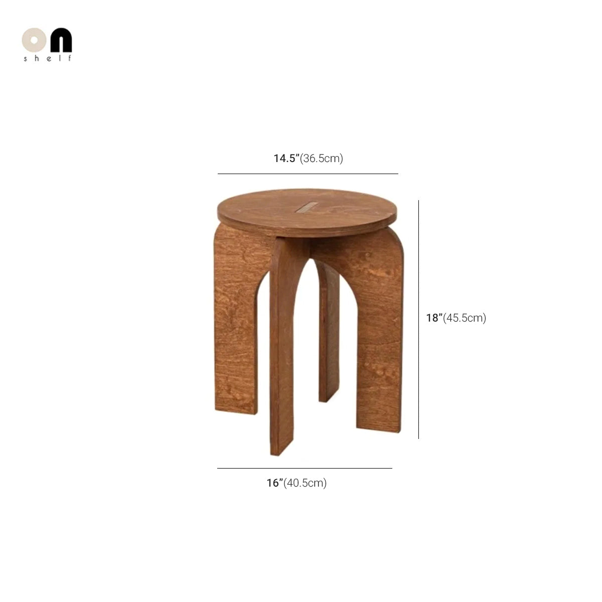 Vintage Cross-Leg Stool - Wooden Low Seat 16x18"