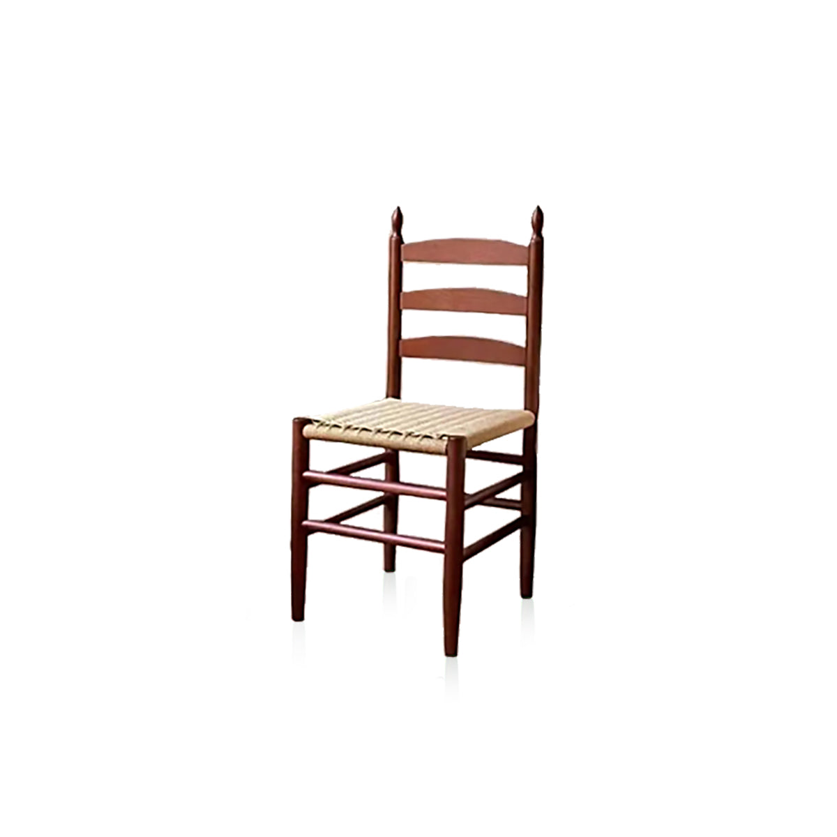 Vintage Wooden Dining Chair – Solid Wood Rope Woven Seat
