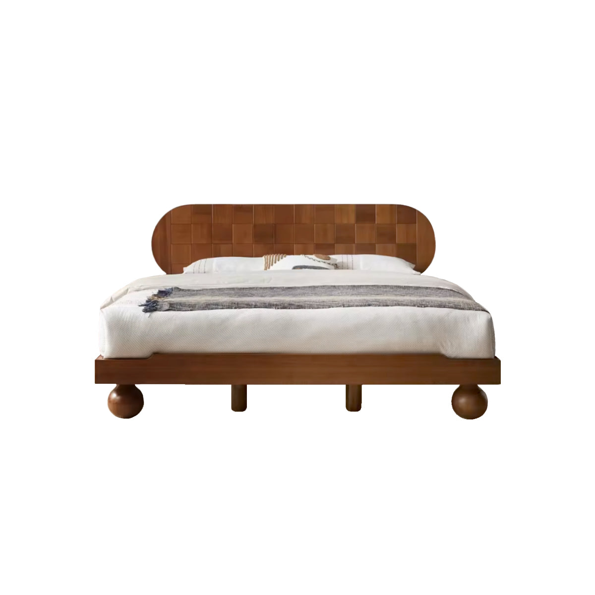 Solid Oak Bed Frame – Elegant Vintage Bedroom Furniture