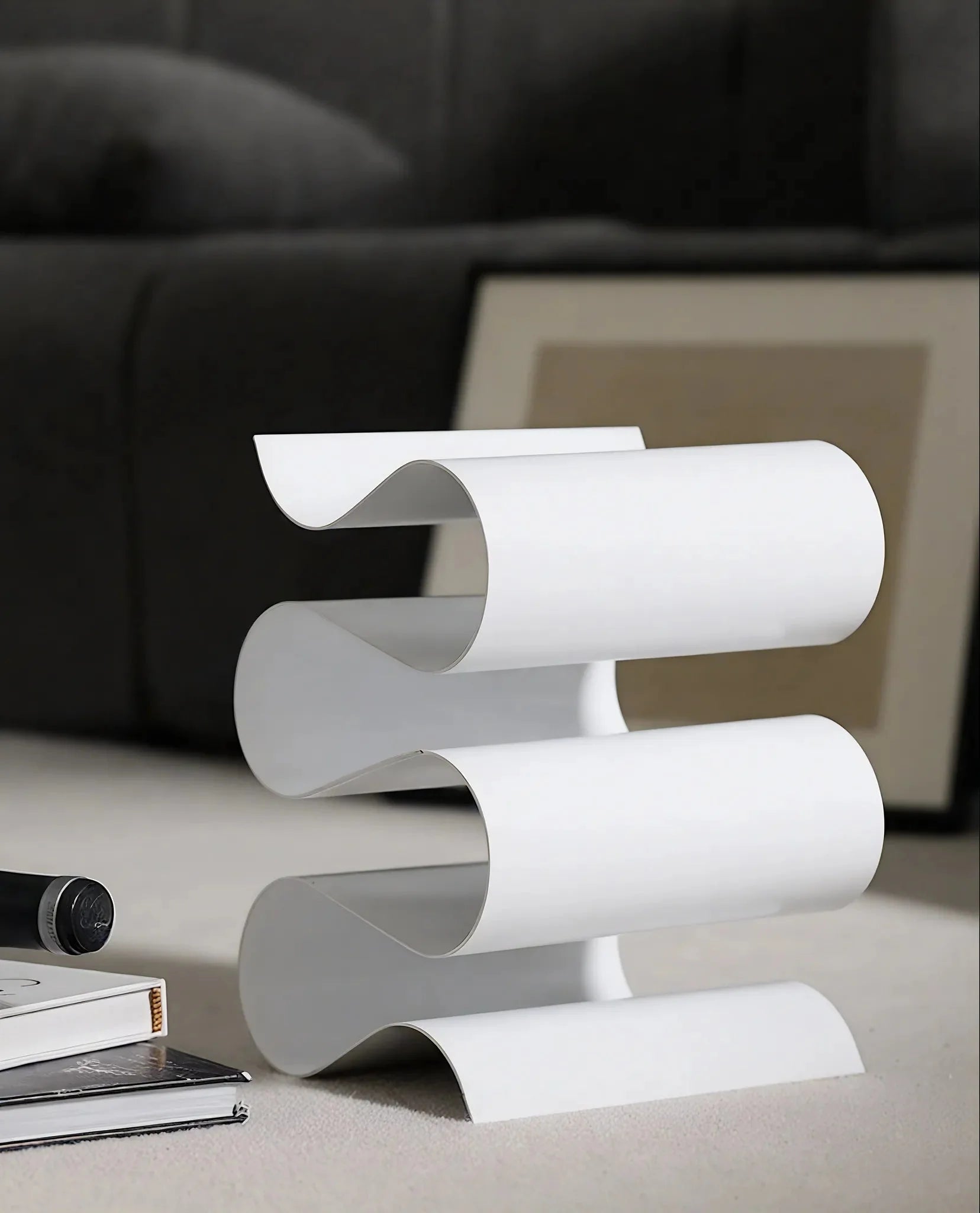WAVE-DESIGN | Red Metal Wine Rack