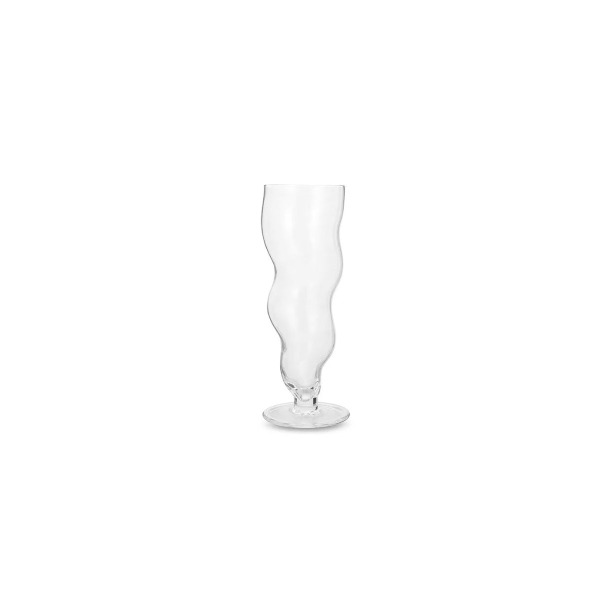 Wavy Cone Glass Cup - Stylish Durable Beverage Glass