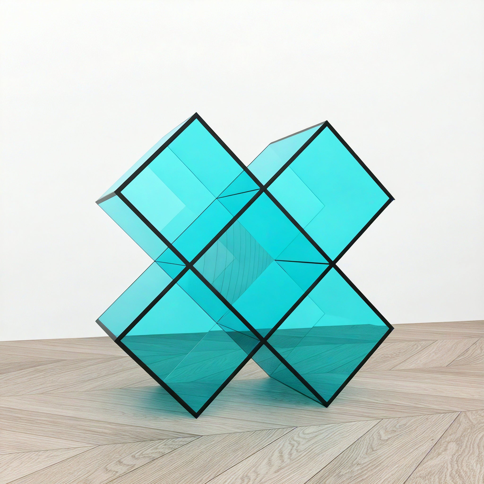 X-CUBE | Geometric Prism Acrylic Shelf