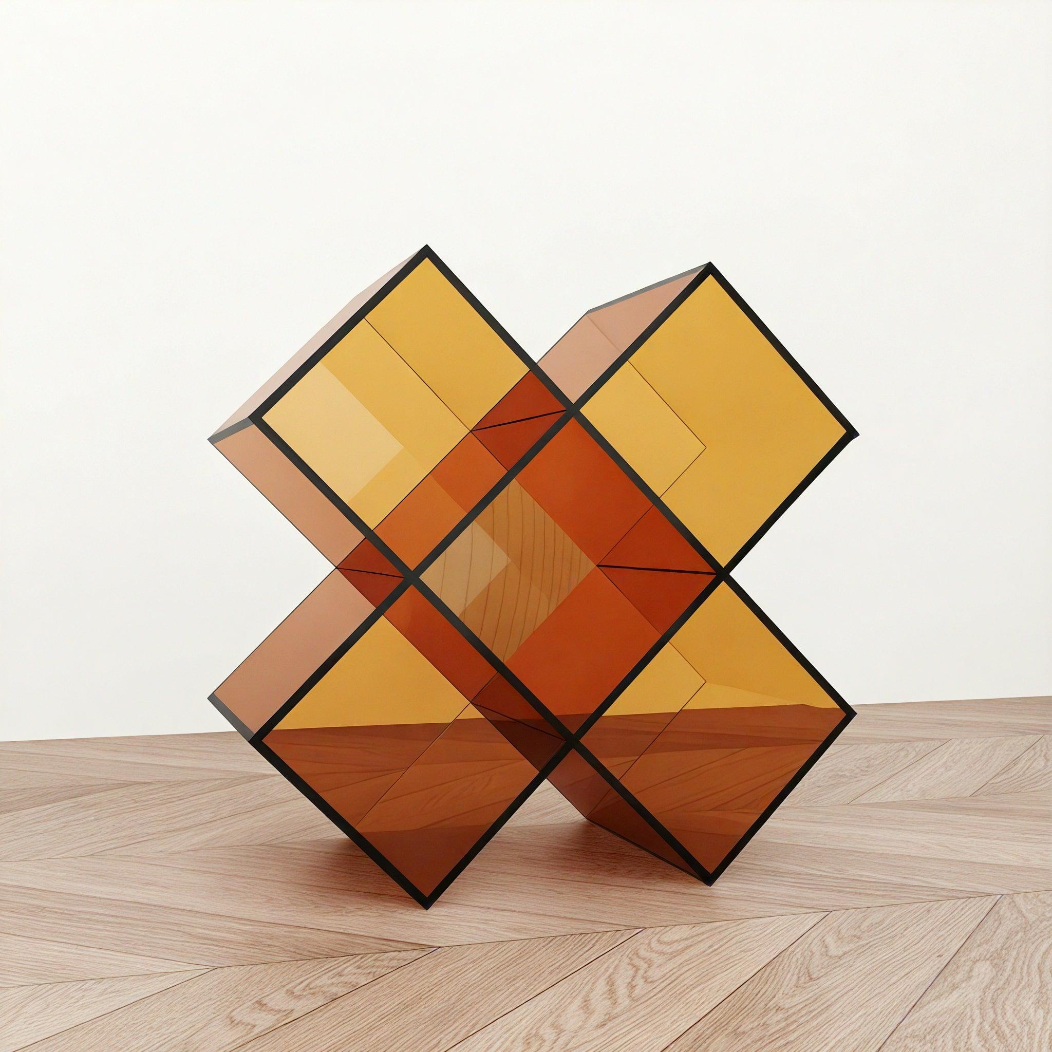 X-CUBE | Geometric Prism Acrylic Shelf