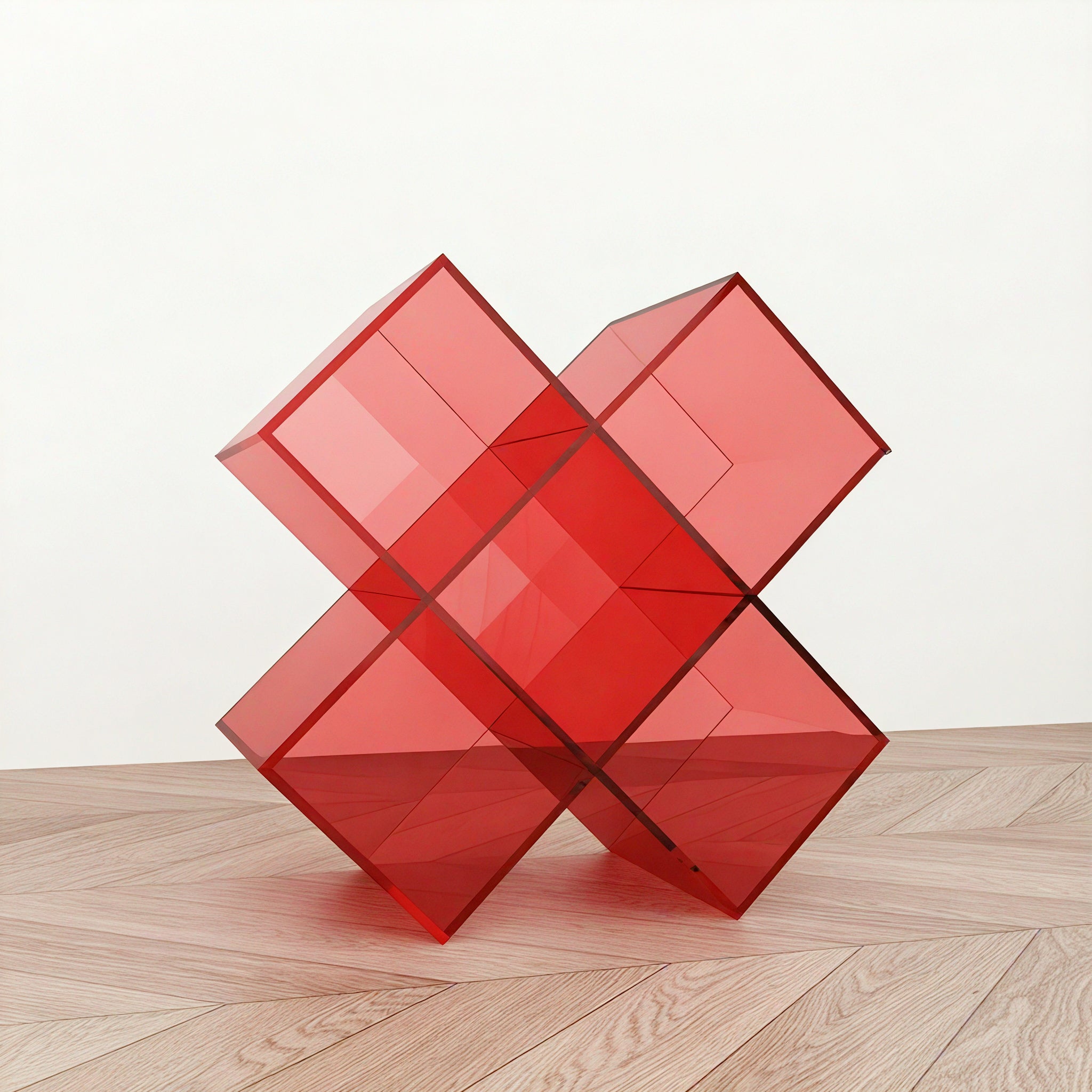 X-CUBE | Geometric Prism Acrylic Shelf